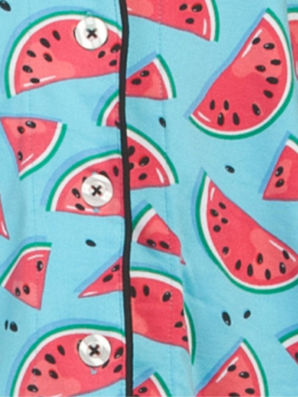 PILLOW TALK 2pc Watermelon Print Pajama Top And Shorts Set - Picture 3 of 3